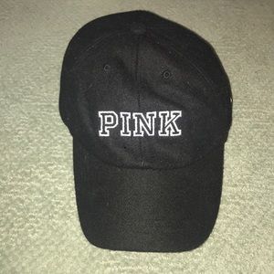 PINK black baseball hat